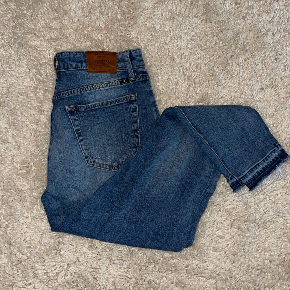 Lucky Medium Wash Cropped Jeans Size 8